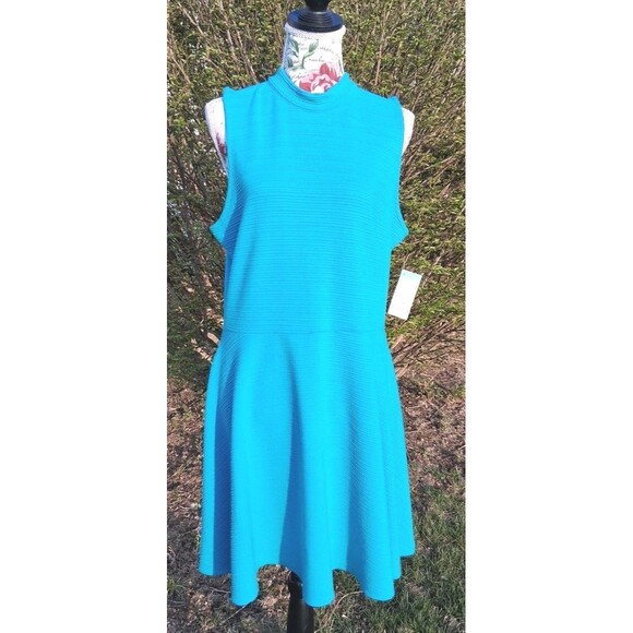 Decree Dresses & Skirts - NWT Decree Womens XL Fit & Flare Mini Dress Teal Spring Festival Summer